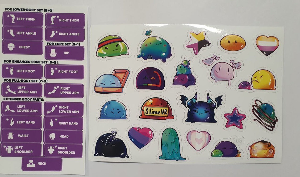 SlimeVR Sticker Sheet